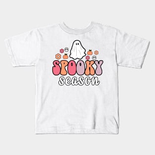 Groovy Ghost Spooky Season Kids T-Shirt